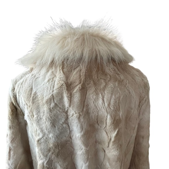 -Andrew Marc New York Faux Fur Tan 2 Tone Coat size Large - Picture 4 of 15